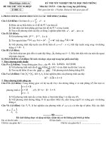 Tài liệu ĐÁP ÁN VÀ ĐỀ THI THỬ TỐT NGHIỆP NĂM 2013 - TRƯỜNG THPT NGUYỄN HUỆ - ĐẮK LẮK - ĐỀ SỐ 12 ppt