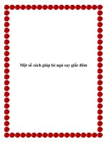 Tài liệu Một số cách giúp bé ngủ say giấc đêm potx