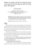 Nghiên cứu những vấn đề môi trường đã, đang và sẽ nảy sinh do hoạt động mỏ kẽm chì làng hích, thái nguyên