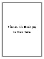Tài liệu Yến sào, liều thuốc quý từ thiên nhiên doc