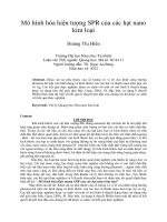 Mô hình hóa hiện tượng SPR của các hạt nano kim loại