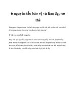Tài liệu 6 nguyên tắc bảo vệ và làm đẹp cơ thể pdf