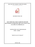 Hoàn thiện hoạt động marketing hỗn hợp đối với dòng sản phẩm ống nhựa xoắn thăng long của công ty cổ phần ba an