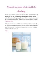 Tài liệu Những thực phẩm nên tránh khi bị đau bụng pdf