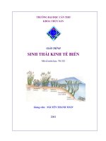 Tài liệu GIÁO TRÌNH SINH THÁI KINH TẾ BIỂN docx