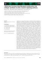 Tài liệu Báo cáo khoa học: a-Defensins increase lung ﬁbroblast proliferation and collagen synthesis via the b-catenin signaling pathway doc
