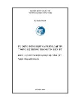 tự động tổng hợp và phân loại tin trong hệ thống trang tin điện tử