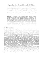Tài liệu Ignoring the Great Firewall of China doc