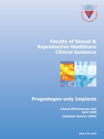 Tài liệu Progestogen-only Implants pptx