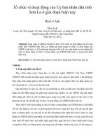 Tổ chức và hoạt động của ủy ban nhân dân tỉnh sơn la ở giai đoạn hiện nay