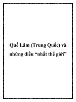 Tài liệu Quế Lâm (Trung Quốc) và những điều “nhất thế giới” pptx