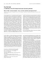 Tài liệu Báo cáo khóa học: The PAS fold A redeﬁnition of the PAS domain based upon structural prediction ppt