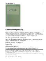 Tài liệu Creative Intelligence Essays in the Pragmatic Attitude docx