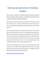 Tài liệu Kích hoạt bảo mật hai lớp với tài khoản Dropbox docx