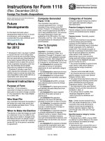 Tài liệu Instructions for Form 1118 (Rev. December 2012) Foreign Tax Credit—Corporations pdf