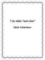 Tài liệu 7 tác nhân “mời chào” bệnh Alzheimer ppt