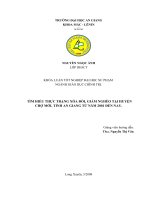 tìm hiểu thực trạng xóa đói, giảm nghèo tại huyện chợ mới, tỉnh an giang từ năm 2001 đến nay