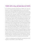 Tài liệu TOEFL iBT sẽ thay thế hình thức thi TOEFL ppt