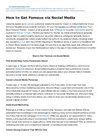 How to Get Famous via Social Media