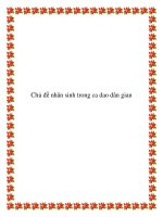 Tài liệu Chủ đề nhân sinh trong ca dao dân gian ppt