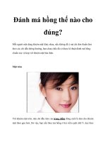 Tài liệu Đánh má hồng thế nào cho đúng pptx