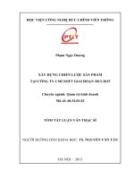Xây dựng chiến lược sản phẩm tại công ty CMCSOFT giai đoạn 2013 2015