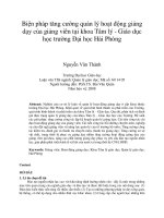 Biện pháp tăng cường quản lý hoạt động giảng dạy của giảng viên tại khoa tâm lý   giáo dục học trường đại học hải phòng