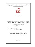 Nghiên cứu một số phương pháp bảo mật mạng thông tin di động 3g tại việt nam