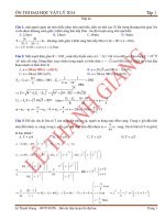 Tự luyện thi đại học Vật Lý tại nhà- SỐ 3- ĐÁP ÁN