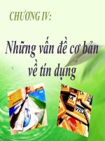 Tài liệu Những vấn đề cơ bản về tín dụng doc