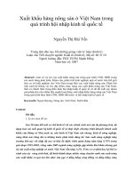 Xuất khẩu hàng nông sản ở việt nam trong quá trình hội nhập kinh tế quốc tế