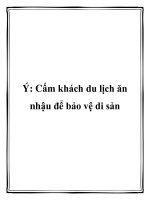 Tài liệu Ý: Cấm khách du lịch ăn nhậu để bảo vệ di sản ppt