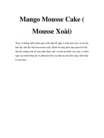 Tài liệu Mango Mousse Cake ( Mousse Xoài) pdf