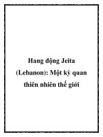 Tài liệu Hang động Jeita (Lebanon): Một kỳ quan thiên nhiên thế giới doc