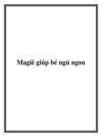 Tài liệu Magiê giúp bé ngủ ngon pdf