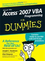 Tài liệu Access 2007 VBA Programming docx