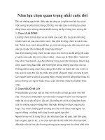 Tài liệu Năm lựa chọn quan trọng nhất cuộc đời potx