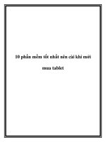 Tài liệu 10 phần mềm tốt nhất nên cài khi mới mua tablet ppt