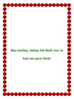 Tài liệu Rau muống: những bài thuốc hay từ loại rau quen thuộc doc