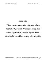 Tài liệu Luận văn Tăng cường công tác giáo dục pháp luật cho học sinh Trường Trung học cơ sở Nghĩa Lợi, huyện Nghĩa Đàn, tỉnh Nghệ An -Thực trạng và giải pháp doc
