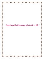 Tài liệu Công dụng chữa bệnh không ngờ từ cháo cá diếc. pptx