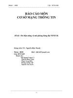 Tài liệu Luận văn: Đo hiệu năng và đợi mô phỏng hàng M/M/1/K docx