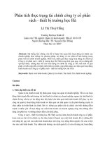 Phân tích thực trạng tài chính công ty cổ phần sách   thiết bị trường học