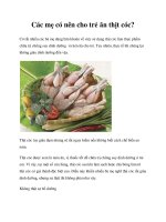 Tài liệu Các mẹ có nên cho trẻ ăn thịt cóc? pptx