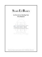 Tài liệu START-UP BASICS An Overview to Starting Your Own Business docx