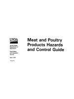 Tài liệu MEAT AND POULTRY PRODUCTS HAZARDS AND CONTROL GUIDE pdf