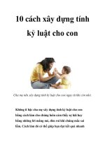 10 cách xây dựng tính kỷ luật cho con