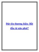 Tài liệu Đặt tên thương hiệu: Bắt đầu từ não phải? pptx
