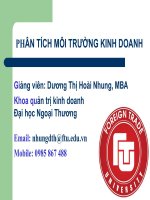 Tài liệu PHÂN TÍCH MÔI TRƯỜNG KINH DOANH potx