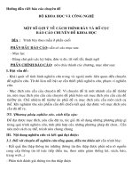 Hướng dẫn viết báo cáo chuyên đề SKKN